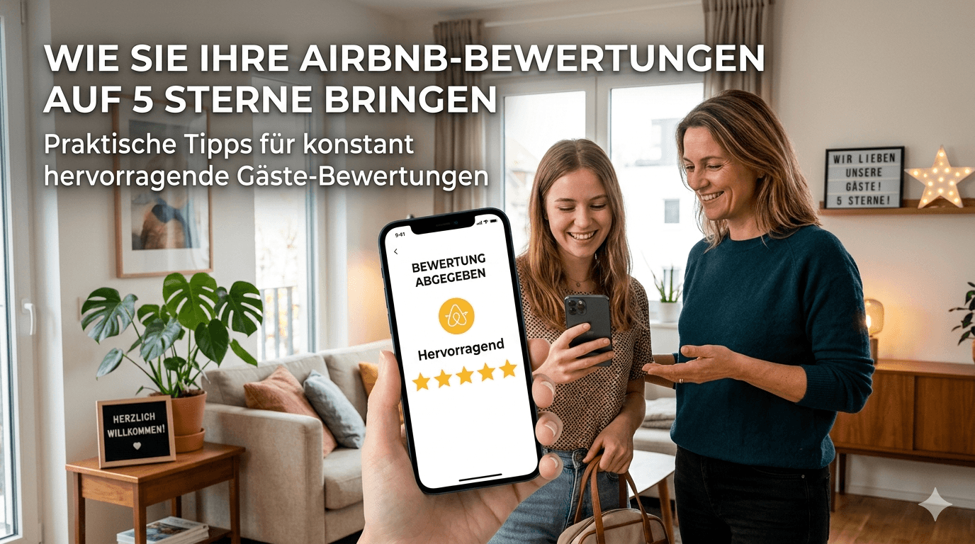 Wie Sie Ihre Airbnb-Bewertungen auf 5 Sterne bringen